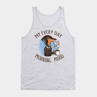 Dog Drinking Coffee Tank Top